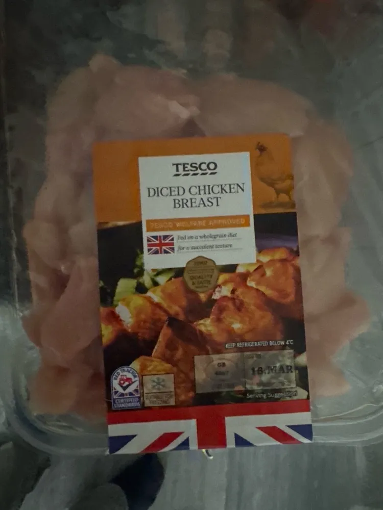 Diced chicken breast
