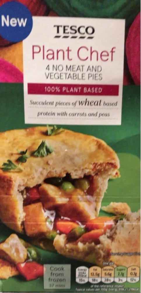 Plant chef no meat pies