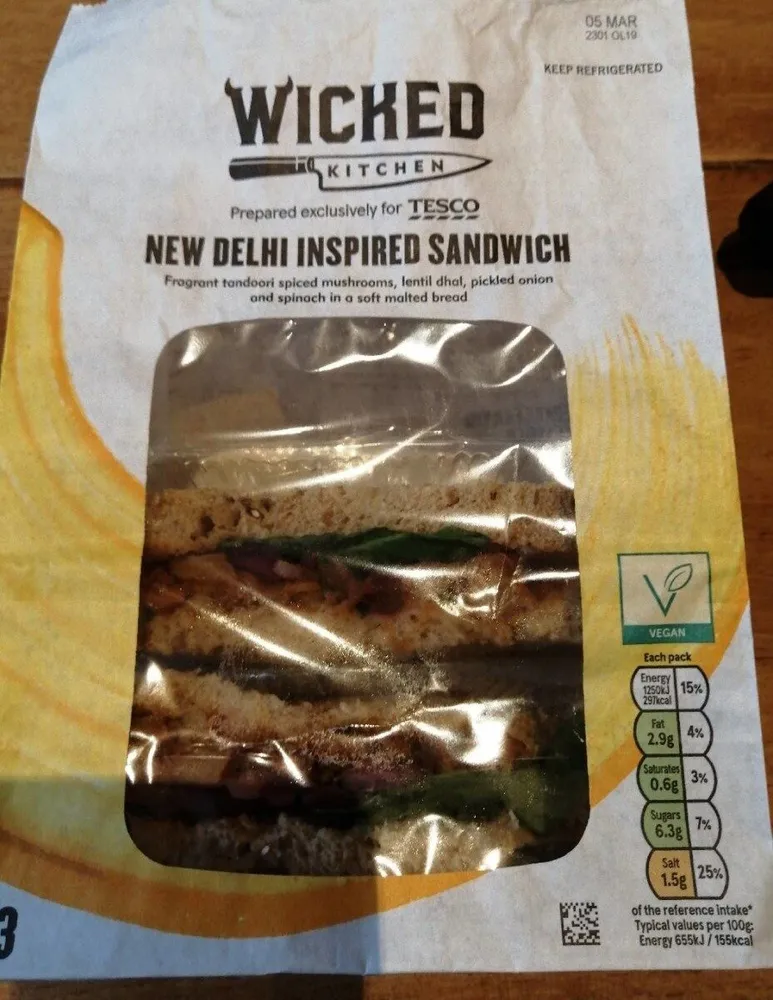 New Delhi inspired sandwich
