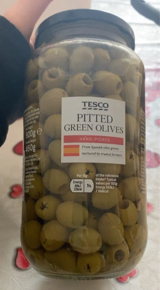 Pintted green olives