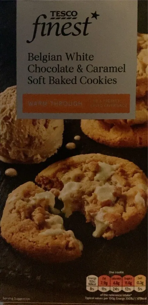 Belgian White Chocolate & Caramel Soft Bake Cookies