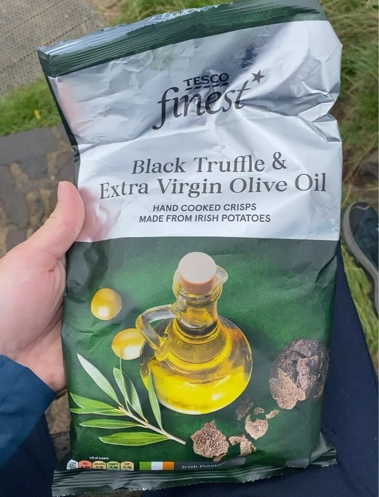 Black Truffle & Extra Virgin Olive Oil Crisps