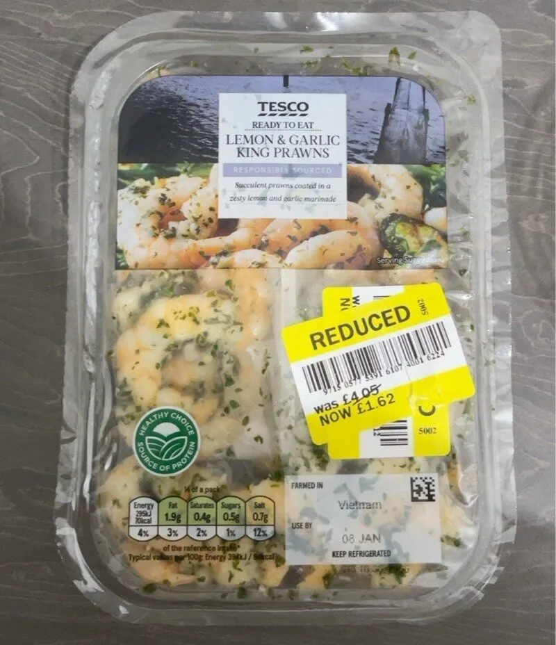 LEMON & GARLIC KING PRAWNS