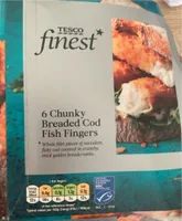 Chunky breaded cod fish fingers
