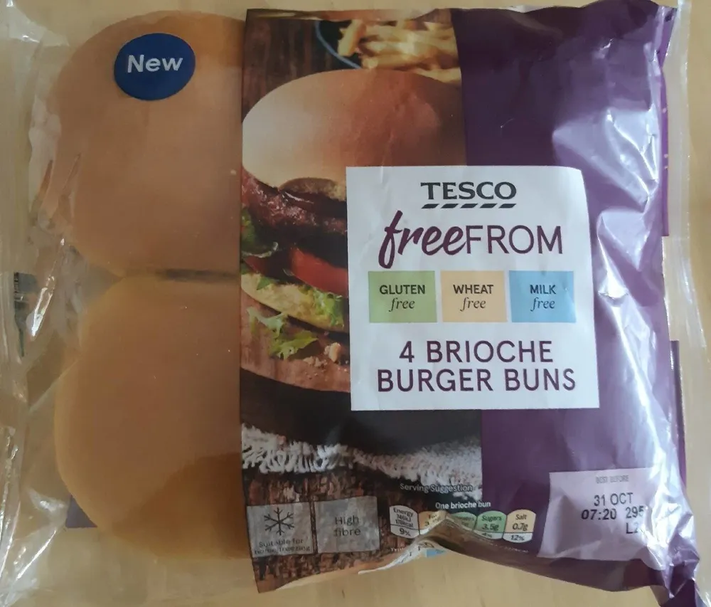 4 Brioche Burger Buns