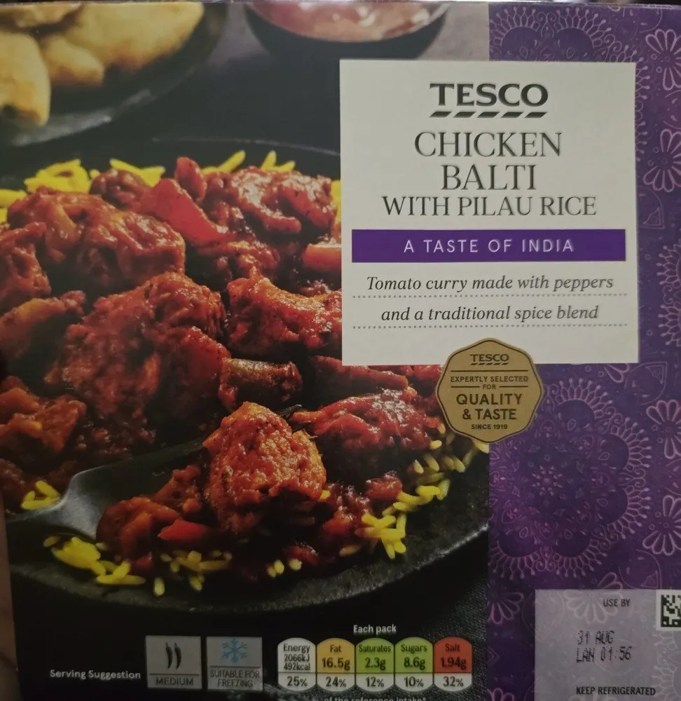 Chicken Balti With Pilau Rice