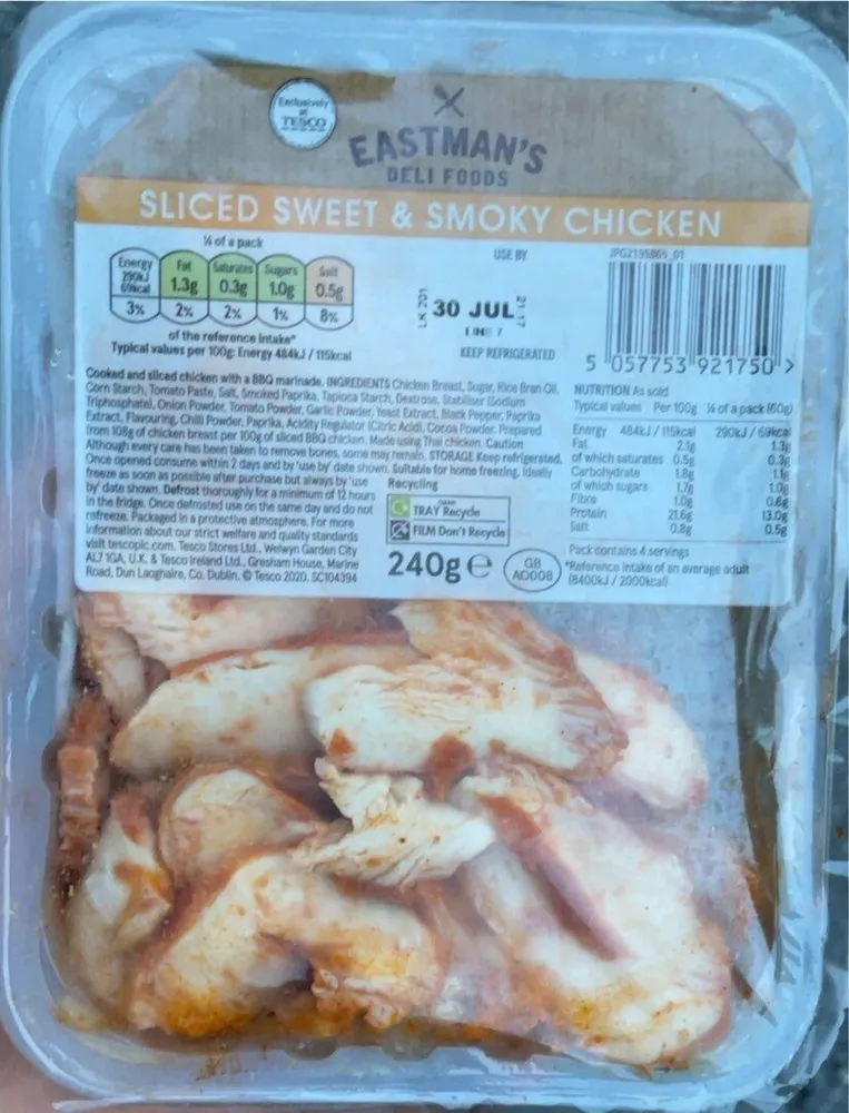 Sliced Sweet & Smoky Chicken