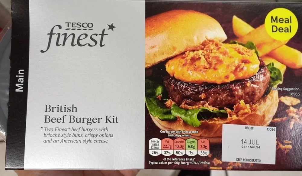 British beef burger kit