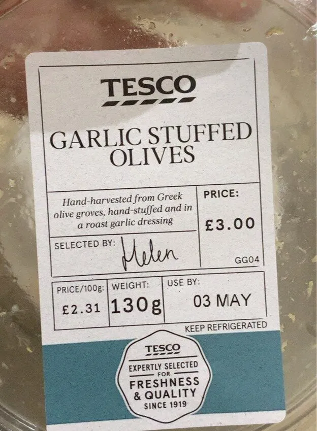 Garlic stuffed olives