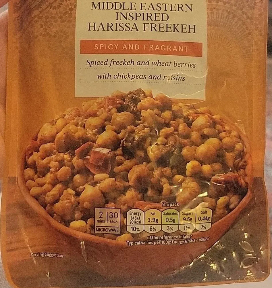 Middle Eastern inspired harissa freekeh