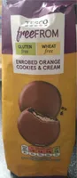 Enrobed orange cookies and cream