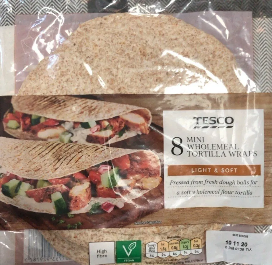 Mini Wholemeal Tortilla Wraps