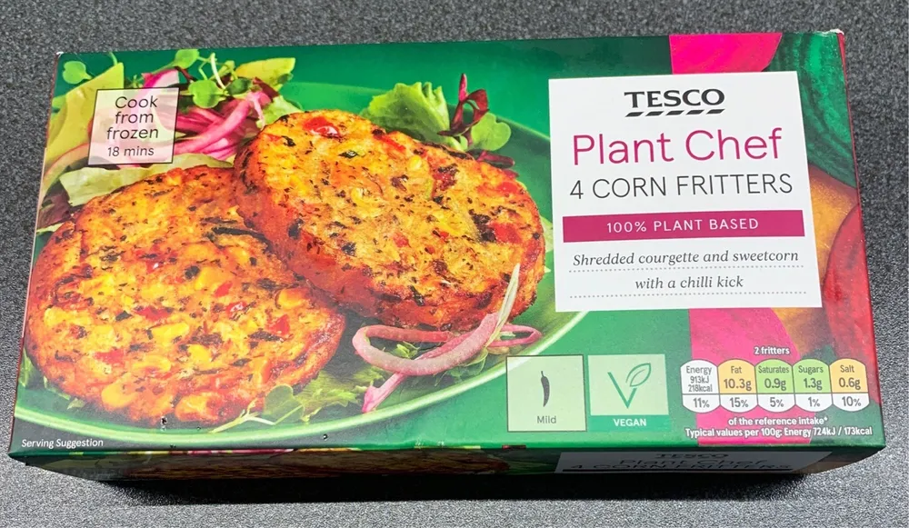 Plant chef corn fritters