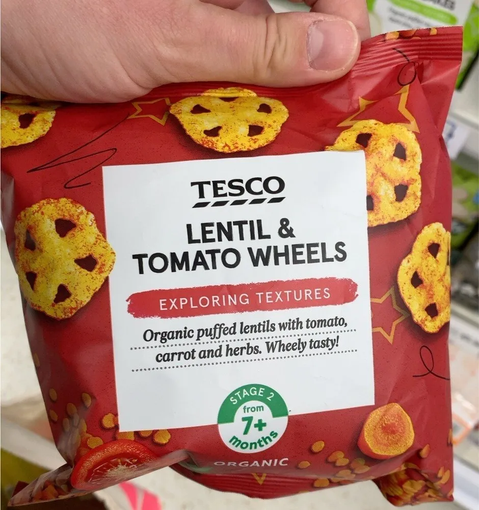 Lentil & tomato wheels
