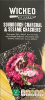 Sourdough charcoal & sesame crackers