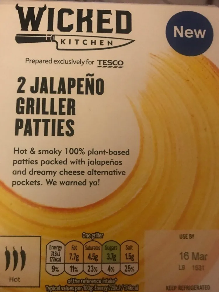 Jalapeno griller patties