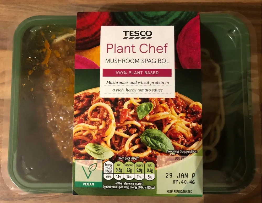 Plant Chef Mushroom Spag Bol