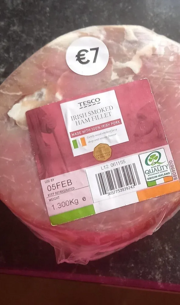 Irish smoked ham fillet