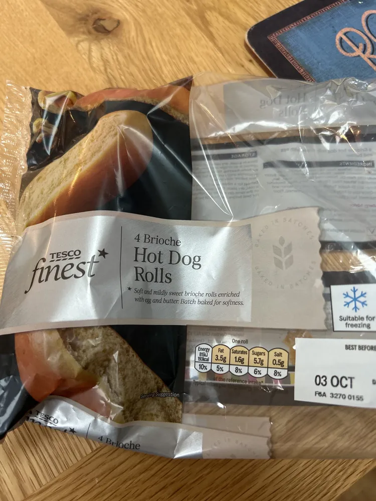 4 Brioche Hot Dog Rolls