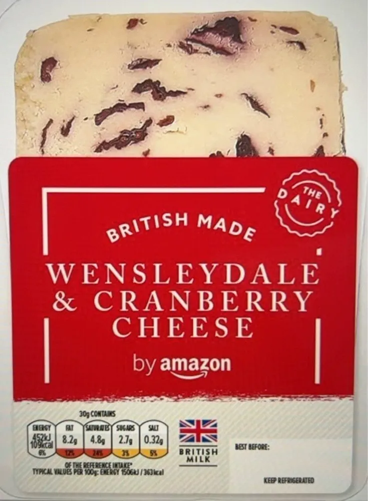 Wensleydale Cheese with Sweetned Dried Cranberries