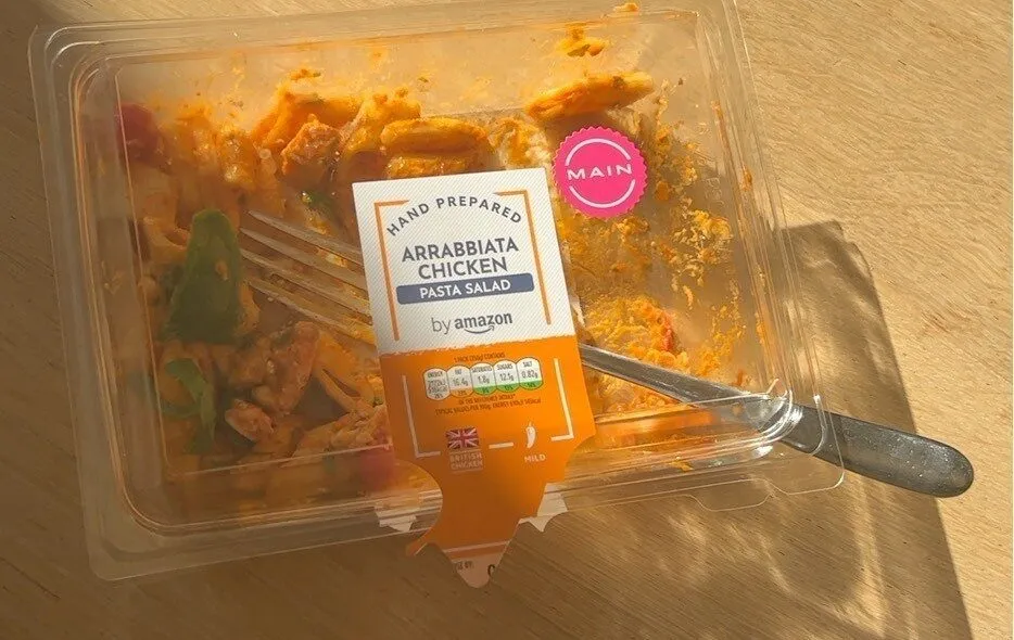 Hand prepared Arrabbiata Chicken Pasta Salad