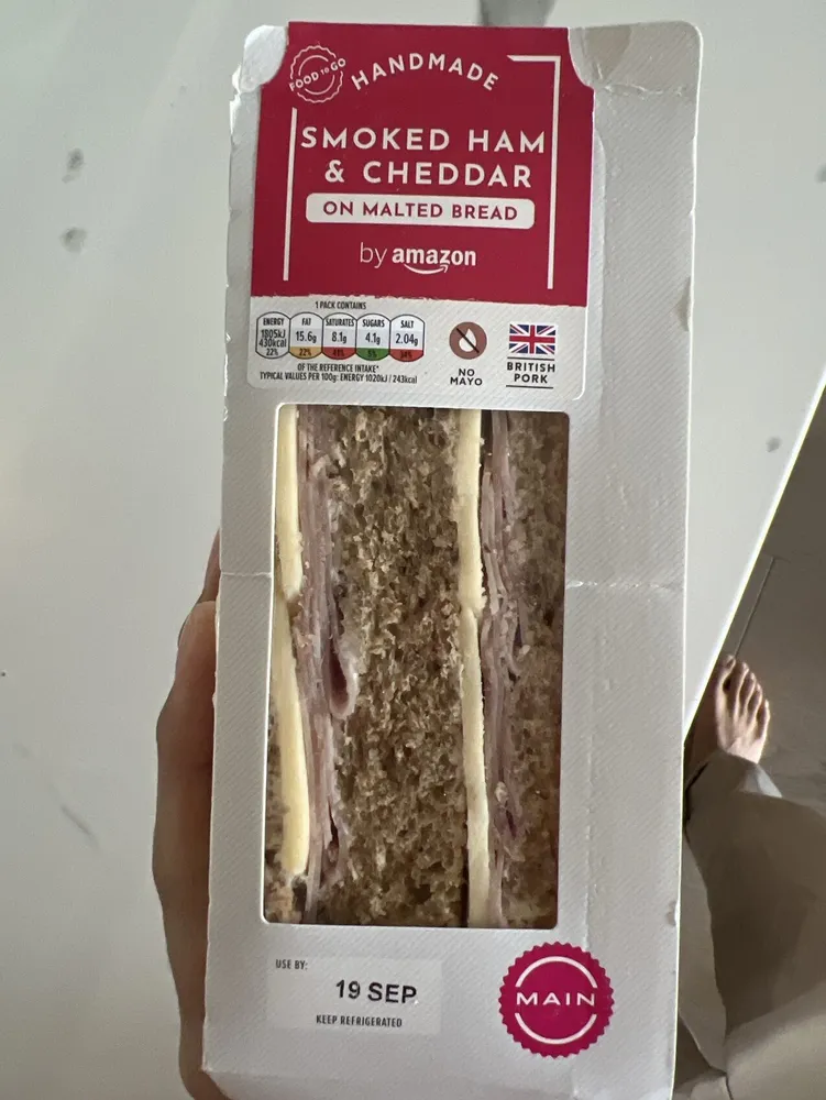 Smoked Ham & Cheddar On Malted Bread