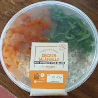 Chicken Meatballs with Moroccan Style Grains