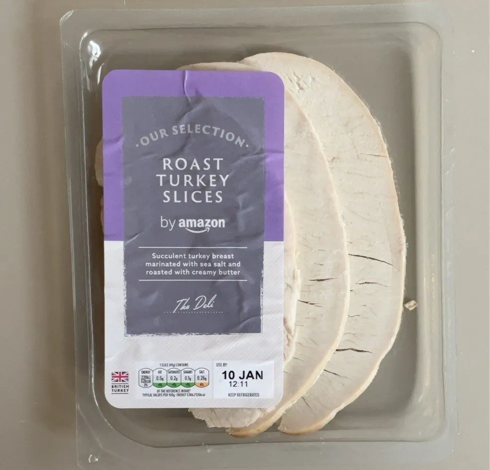 Roast turkey slices