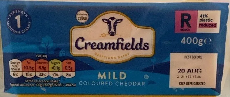 Mild coloured cheese
