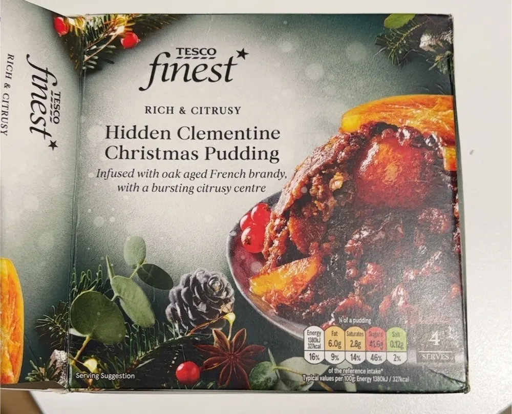 Hidden clementine Christmas Pudding