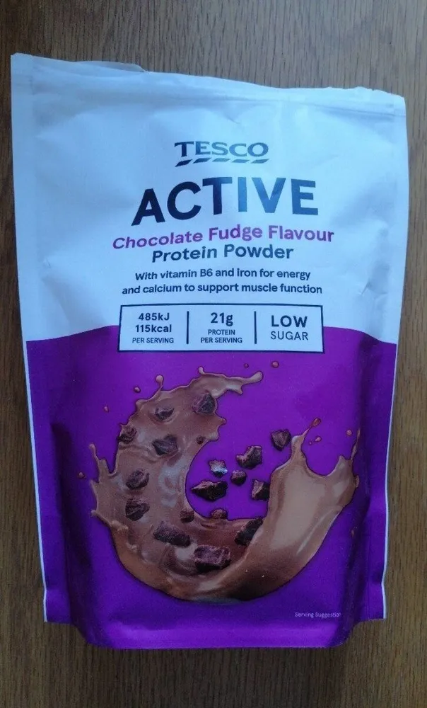 Tesco Active Chocolate Fudge Flavour Protein Powder