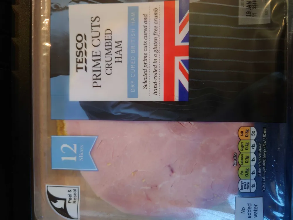 Crumbed ham