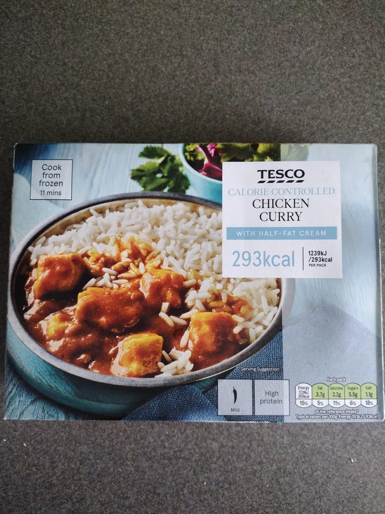 Cook from frozen 11 mins TESCO CALORIE CONTROLLED