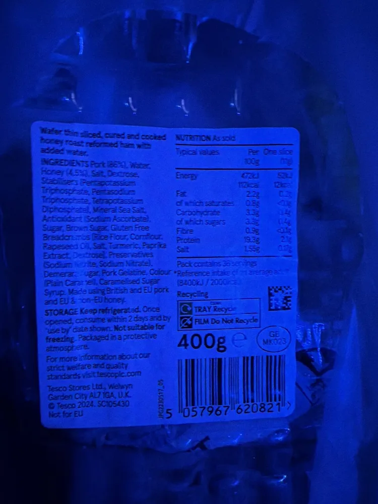 Tesco Cooked Honey Roast Ham 36 Slice
