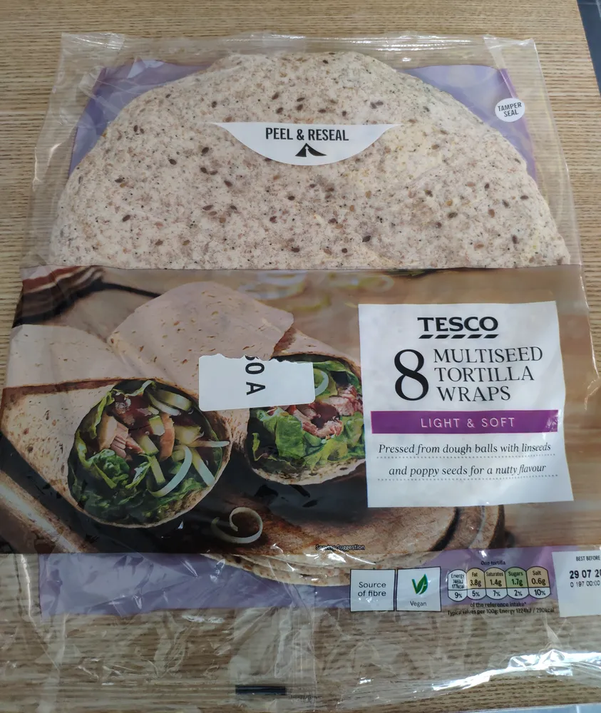 8 Multiseed Tortilla Wraps