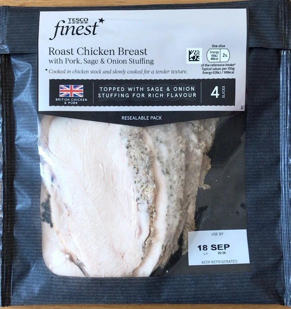 Roast chicken breast with pork, sage & onion stuffing