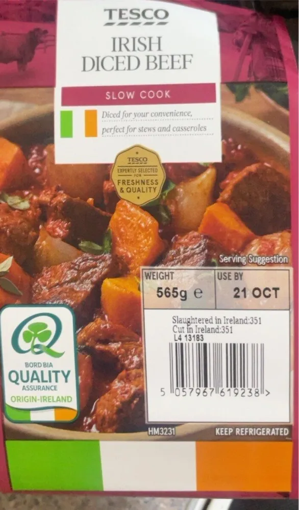 Irish diced beef