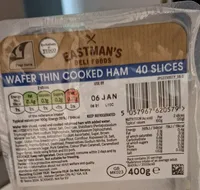 Wafer thin cooked ham