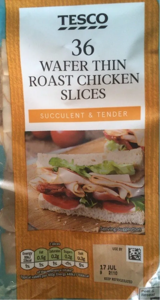Tesco wafer thin roast chicken slices