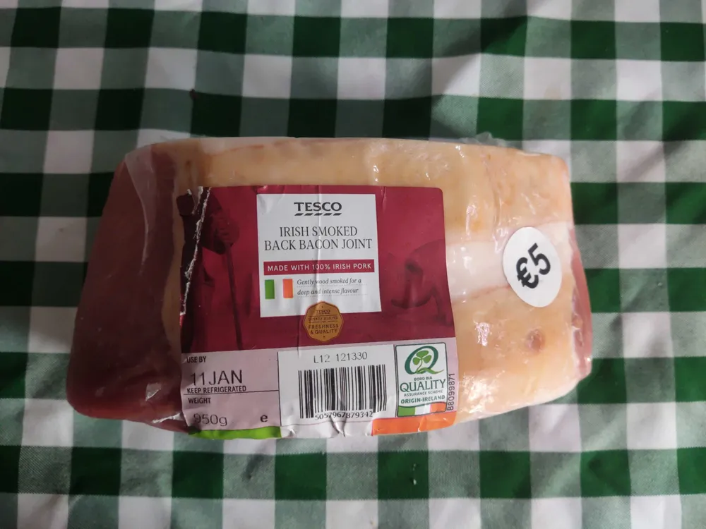 irish smoked back bacon joint
