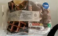 Belgian chocolate coated sugar waffles