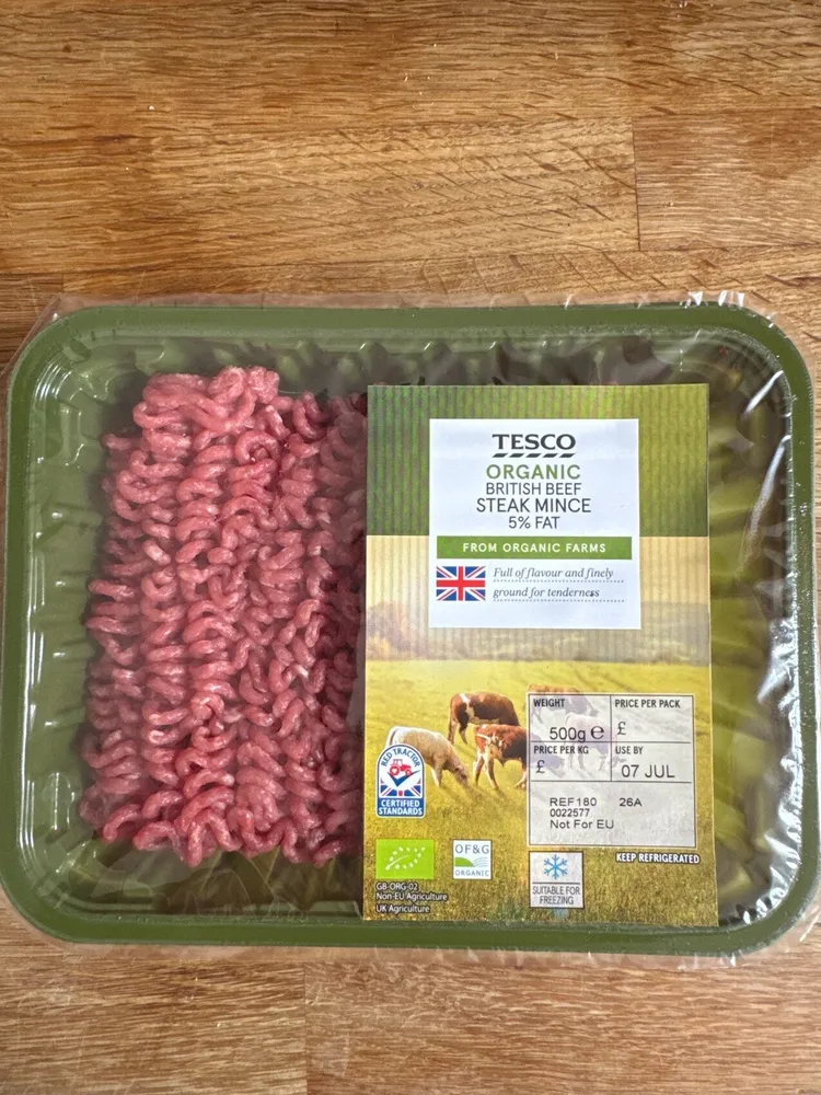 Organic British Steak Mince 5% Fat