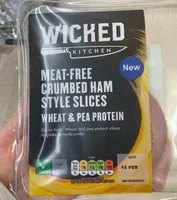 Meat free crumbed ham style slices