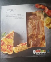 Maple bacon and extra mature cheddar quiche