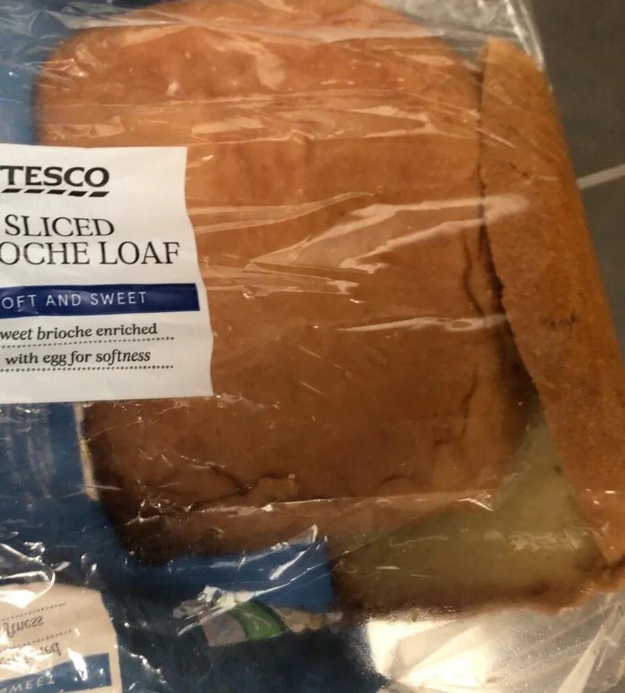 Sliced brioche loaf