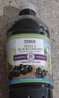 Tesco appleand blackcurrant squash