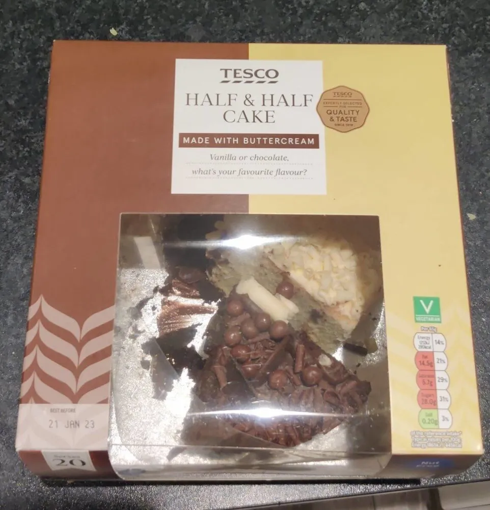 Half and half cake
