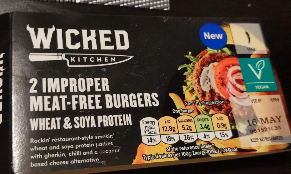 Improper meat-free burgers