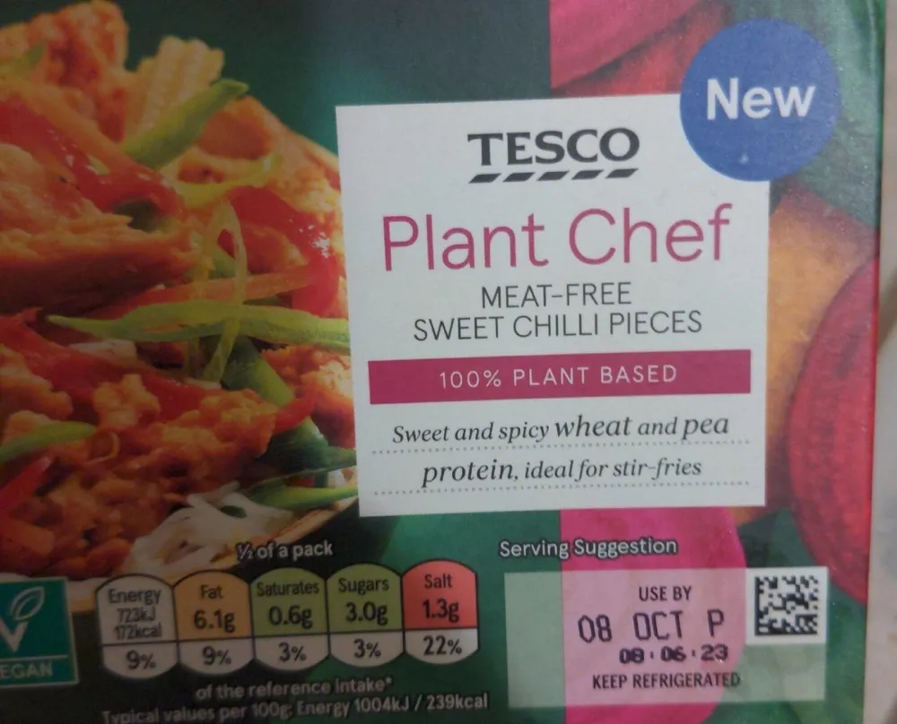 Tesco Plant Chef Meat-free sweet chili pieces