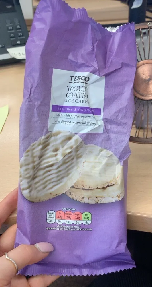 Yogurt Coated Rice Cakes
